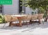 BB Outdoor Dining Chair Rottan Iron Leisure Solid Wood Table Combination Simple Modern Garden Camp Furniture6888031
