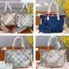 Women tote bag Designer N40668 handbags never shopping totes full 2-pc Shoulder underarm bags Damierlicious leather Denim Armpit Axillary Package wallet Hobo purse