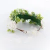 装飾的な花犬の結婚式の花の襟リングソフト快適な調整可能なペットシミュレーションガーランド人工リースPO小道具