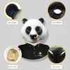 Masques de fête mignonnes Giant Panda Head Set Animal Mask Makup Ball Fun Latex Halloween Performance Props LED Full Face Q240508