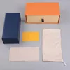 Nieuwe originele bijpassende boetiekverpakkingsdoos Europees en Amerikaans merk Zonnebrillen Doekje Instructie Glazen Box Glazen