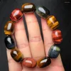 Link Bracelets Natural Colored Tiger Eye Stone Bracelet Women Beautiful Colorful Crystal Energy Healing Fashion Jewelry 1PCS