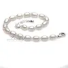 Серьги Ожерелье Истинные невесты пресноводные жемчужные украшения для женщин белые натуральные жемчужные серьги 925 Серебряный день рождения J240508