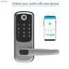 Smart Lock Smart Door Lock med biometriskt fingeravtryck/lösenord/smartkort/nyckellåsning/USB -laddare WX