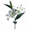 Dekorative Blumen 70 cm 3 Kopf Lilie Künstliche Hochzeitshäuser Dekor Blume Wohnzimmer Dekoration Vase Blumenset