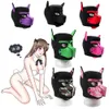 Feestmaskers unisex sexy heren kleding dames latex open mond hondenhoofd apparatuur volledig gezicht fetisj masker gebruikt voor Halloween puppy -game feesten q240508