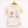 T-Shirts Lawadka Cartoon Katze Baby T-Shirt Langarmes Band Sport Sport T-Shirtl240509