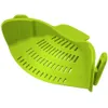 UPS Silicone Colanders Kitchen Clip On Pot Strainer Drainer For Draining Excess Liquid Draining Pasta Vegetable Cookware Z 5.9