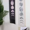 Decoratieve beeldjes witte zwarte muur hangende maanfasen tapijt r eclips veranderende fase -decoratie voor thuis