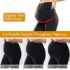 MATERNITY Bottoms High Taist Maternity Leggings Femmes Belly Support Leggins Leggins Black Workout Grossesse Vêtements Body Shaper Tablers T240509