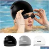 Swimming Caps Sml Men Women Waterproof Protect Ears Long Hair Adts High Elastic Large Sile Diving Hat 240416 Drop Delivery Sports Ou Dhqs7