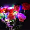 Brillant LED Light Rose Silk Flower Birthday Party Fournis