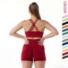 Lu Align Set 4 PSC Yoga Women Athletic Active Wear Conjunto de ginástica Fiess Conjuntos Ropa Deportiva Lemon LL LL Gym Sport Running