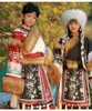 Roupas étnicas clássicas tibetanas infantis meninos tradicionais de dança de dança de dança de nicho de robe de cosplay vintage