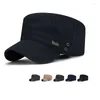 Ball Caps Four Seasons Flat Top Hat Coton Men's Simple Cotton Paped Fashion Baseball Cap de base Casual Commuter Sunshade