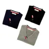 Définit un nouveau pull en tricot de printemps et d'automne à manches longues pour garçons à manches longues Coton en V V Vodigan à collier 0-7Y Q240508