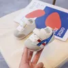 Sneakers Soft Soled Baby Spring and Summer Walking Shoes Mesh Through White Magic Stickers Boys Color Matching Girls H240509