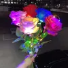 Brillant LED Light Rose Silk Flower Birthday Party Fournis