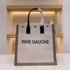 Rive Gauche Designer Bag mody Tote Canvas Raffias Torebki na zakupy duże torby plażowe luksusowe podróżne przełomowe torba na ramię laptop 381