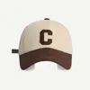 Baumwoll Baseballkappe für Frauen und Männer lässig Snapback Hat Modebrief C Patch Hut Sommer Sonnenvisoren Unisex