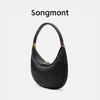 Dhgate half moon Underarm Songmont Luna bag Womens Mirror quality leather Shoulder Crossbody Even Designer bag tote Luxurys handbag man Clutch office crescent bags