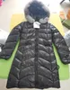 Veste de la veste fulmarus long manteau de manteau noir marrionnier parka stand collier renard hiver de fourrure