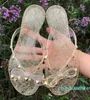 Femme Sandales d'été Big Bowknot Flip Flops Beach Sandalias Femininas Flat Jelly Designer Chaussures