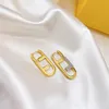 Designer oorbellen voor dameshoens Stud earring luxe merk f sieraden goede kwaliteit dames feest trouwpak jurk 293w