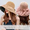 Berets Summer Femmes Beaut Hat UV Protection Soleil Soft Foldable Breathable Wide Brim Beach Place Panama Cap Sunshade 2024