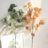 Fleurs décoratives 1pc eucalyptus artificiel feuilles 6 branches fausses plantes Greenery tiges pour le jardin à la maison Table de table de mariage décor