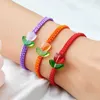 Bröllopsarmband koreanska tulpaner armband för kvinnor mode blommor älskare handgjorda flätade rep armband armband vänskap bröllop smycken gåva