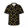 Chemises décontractées pour hommes Shirt Gold Retro Imprimé Elegant Hawaiian Male Male Short Beach Y2K Street Design Surdimensione surdimensionnée