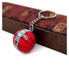 Nyckelringar Lanyards basket Souvenir Keychain Rubber Game Ball Keyring 3D Basketball Fan Collectible Pendant Keychain Friend Gift J240509