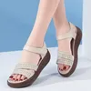 Freizeitschuhe 2024 Sommer große Sandalen flache Frauen Mode koreanische Stil schwangere Frauen