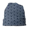 Berets Waves / Japanese Navy Blue Beanies Knit Hat Beach Art Ocean Surfer Surfing Cool Water Asian Gift Idea