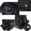 Fashion PU Black Diaper Backpack voor baby grote capaciteit waterdichte zakken luiertas voor moederreiswagen -wandelzak 240508