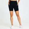Lu Women Shorts Summer 2023 Ankomst Kvinnor Gym Fiess Workout Running Plus Size Biker High midje Yoga Shorts With Pocket Align LL Lemon Ru