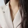 100% prawdziwy 925 Srebrna okrągła okrągła marka Naszyjnik fasoli dla kobiety koreańskie koło wisiork naszyjnik impreza biżuteria Drezno