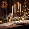 Свеча из конуса из конуса из слоновой кости, мерцающие с 10 -кратным удаленным светодиодным светодиодом теплый 3D световой окно Рождество Рождество домашнее свадебное декор 240430