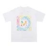 Men's T-Shirts Designer Colorful Gradient Cashew Flower Print T-Shirt Unisex Top Tees Casual Loose Short Sleeved T-Shirts