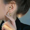 Neue Mode voller Strassbrief und Ohrringe für Frauen Marke Goldfarbe Metall Kleiner Ohrringe Party Schmuck Geschenk