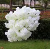 140-kafalar Yapay çiçekler, ipek işlemeli toplar, beyaz dallar, ev dec ile dekore edilmiş yapay kiraz çiçeği düğün kemerleri