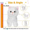 23 cm de preenchimento brilhante gato de gato de pelúcia LED LED Illuminated Animal Animal Presente para meninas crianças de nascimento Férias do Dia dos Namorados 240424