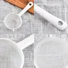 Neue Küche wiederverwendbares Handheld -Kunststoff -Bildschirm Teeblattsieg Mehl Sieb Colander Mesh Sieb Filterung Lebensmittel Küchenzubehör für Handheld Mesh Colander