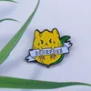 Cute Lemon Cat Enamel Pins Animal Fruit Metal Brooch Men Women Fashion Jewelry Gifts Anime Movie Novel Hat Bag Lapel Badges