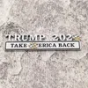 New Trump 2024 Car Metal Sticker Decoration Party Favor US Presidential Election Trump Supporter Body Leaf Board Banner 12.8X3CM