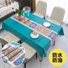 Tableau de table C25Cloth étanche et imperméable à l'huile NO-Wash Nordic Style Mat Rectangular Caxe PVC Bruncoth Ins S