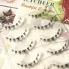 False Eyelashes 5 pairs of thick lower eyelashes transparent strap soft lower eyelashes handcrafted comic book bottom eyelash makeup tool d240508