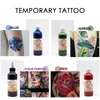 100 ml tatouages ​​temporaires encre semi-permanent aérographe fausse encre commune pour le corps art brillant teinte peinture beauté maquillage pigment fournit 240423