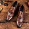 Обувь обувь Mazefeng Man Flat Classic Men Patent Leather Tinktip резные итальянские формальные Oxford Plus размером 38-48 для осенней зимы